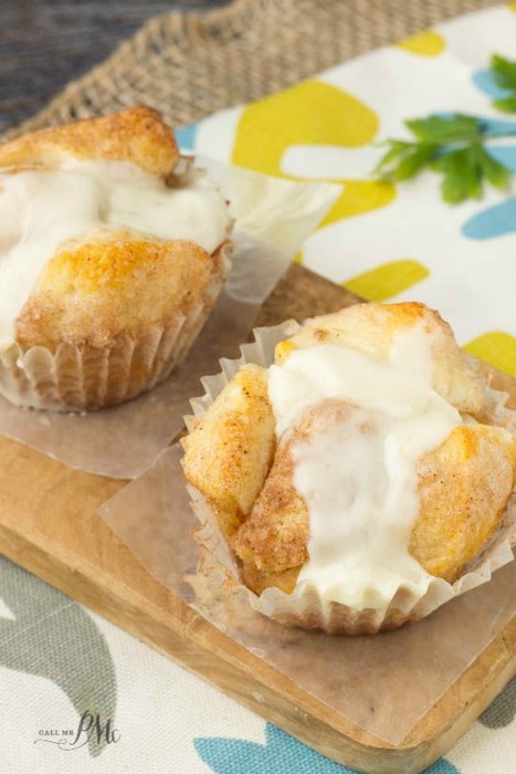 Cinnamon Roll Monkey bread cupcakes