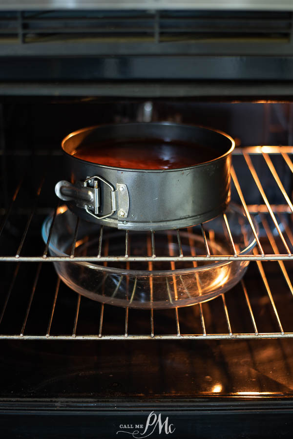 DARK CHOCOLATE BOURBON PECAN PIE CHEESECAKE >