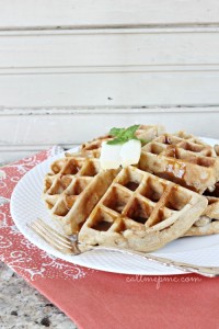 Apple Fritter Waffles with Caramel #callmepmc