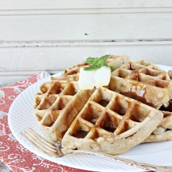 Apple Fritter Waffles with Caramel #callmepmc