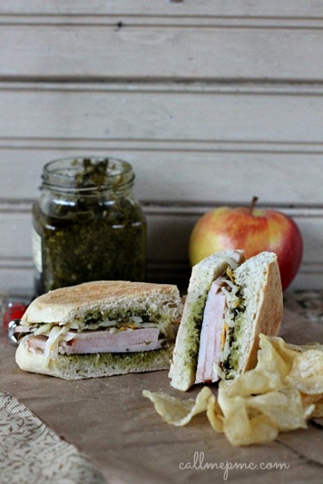 Turkey Pesto Cheese Sandwich