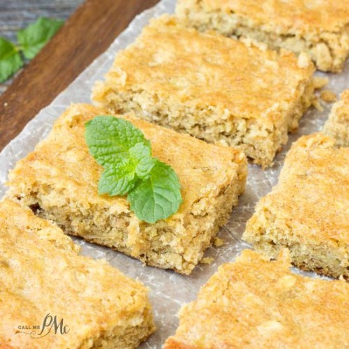 Homemade Peanut Butter Oatmeal Breakfast Blondies