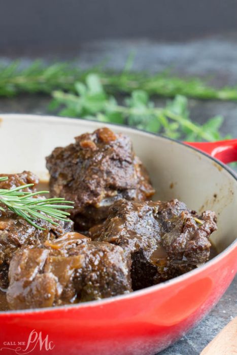 MOLASSES POMEGRANATE BRAISED SHORT RIBS