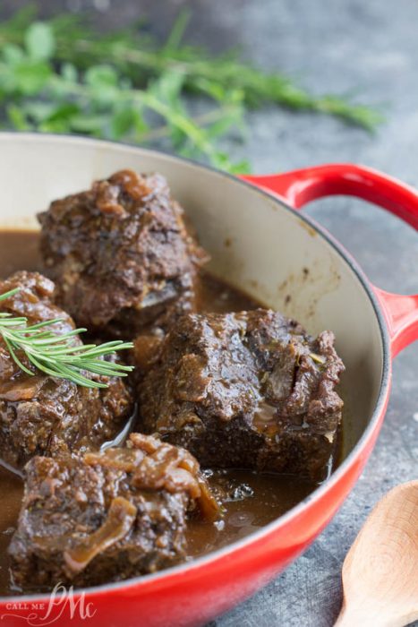 MOLASSES POMEGRANATE BRAISED SHORT RIBS