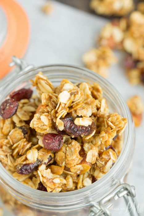 Dried Cherry Almond Granola Clusters