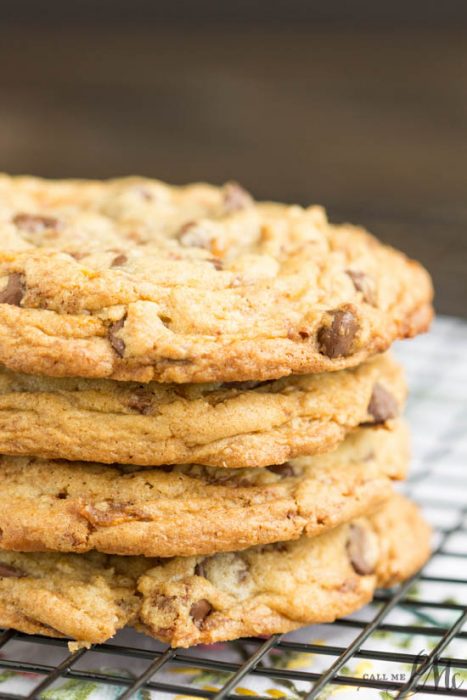 Loaded Butterfinger Chocolate Chip Toffee Cookies recipe