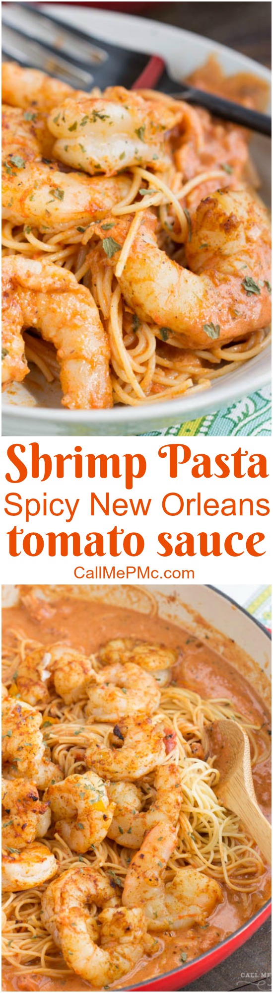Shrimp Pasta in Spicy New Orleans Tomato Cream Sauce » Call Me PMc