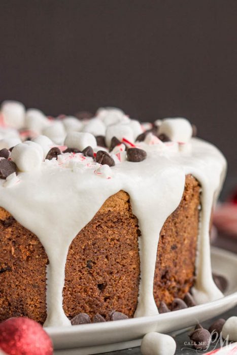 CRUSTY CANDY CANE CHOCOLATE CHIP POUND CAKE