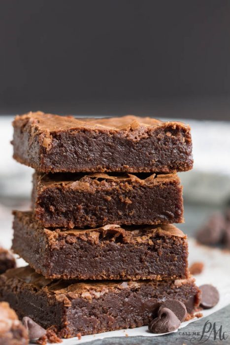 Chocolate. Thick Fudgy Ultimate Brownies 