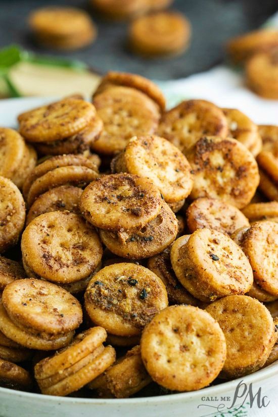 Baked Seasoned Ritz Crackers - This Savory Vegan