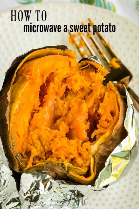 MICROWAVE BAKED SWEET POTATO RECIPE