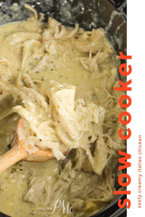 Slow Cooker Zesty Italian Chicken 