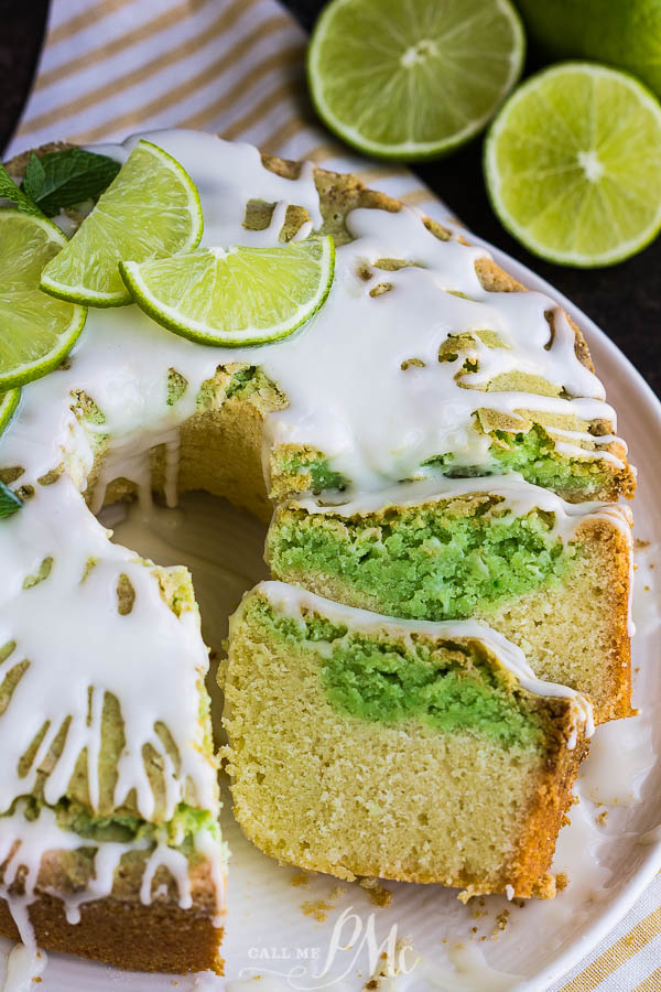 KEY LIME COCONUT MARBLED POUND CAKE