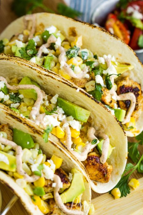 STREET CORN CHICKEN TACO RECIPE