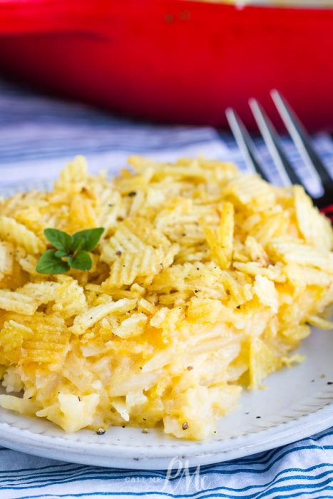 HASHBROWN POTATO CASSEROLE NO CREAM SOUP {aka Funeral Potatoes}