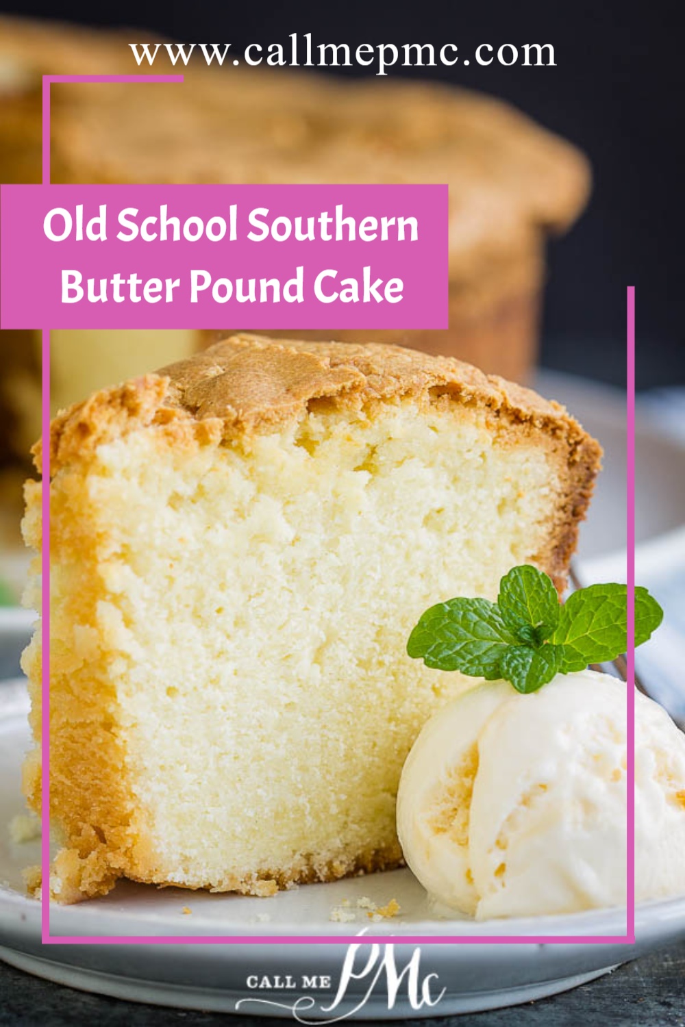 Homemade Vanilla Pound, Loaf Cake, classic, made from scratch easy recipe.