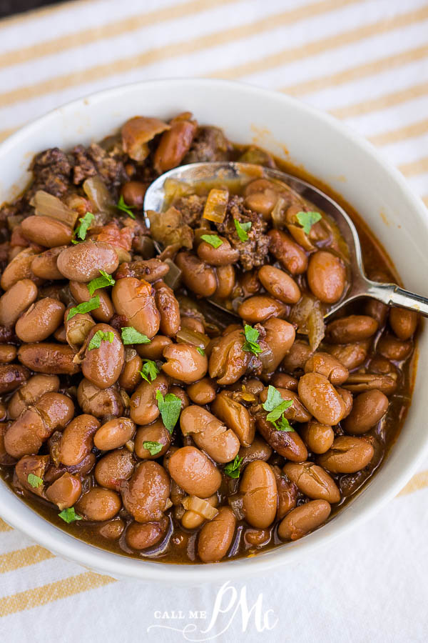 SLOW COOKER PINTO BEANS AND SAUSAGE