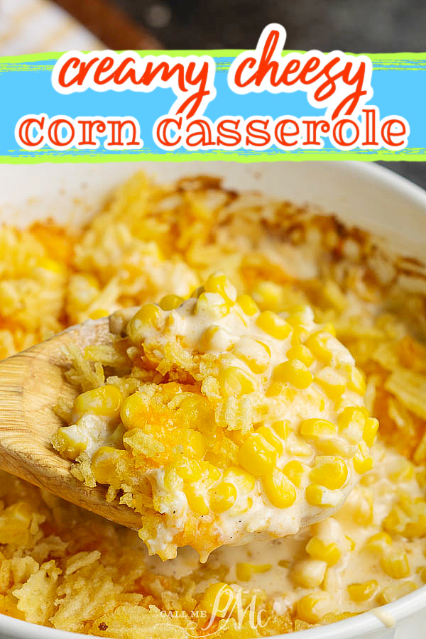Creamy and cheesy corn casserole.