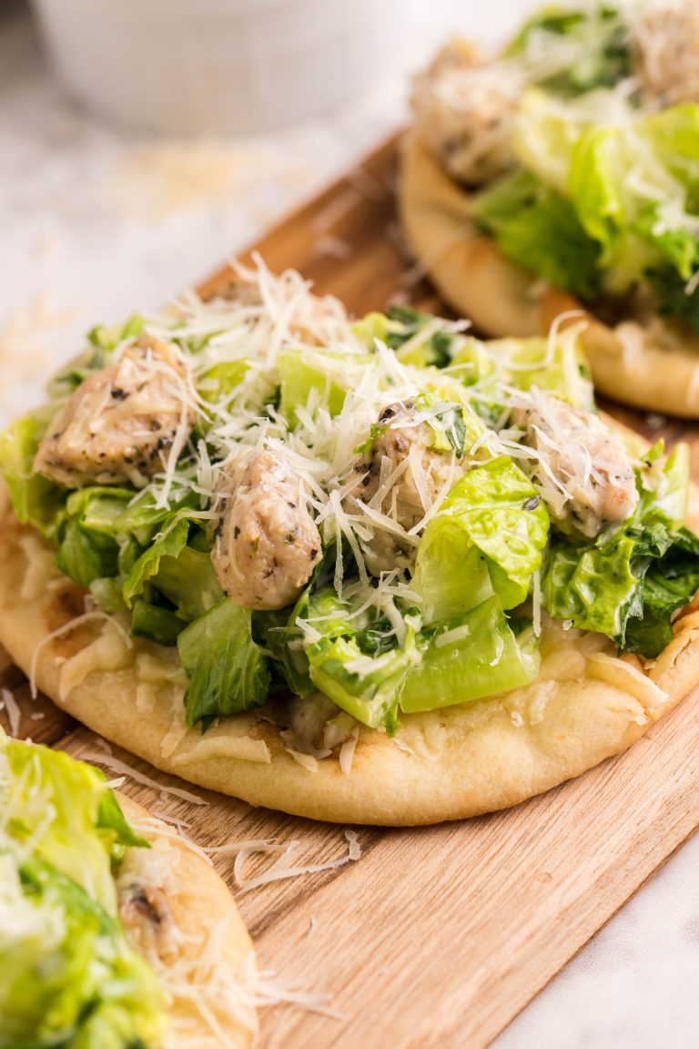 20 Minute Chicken Caesar Flatbread