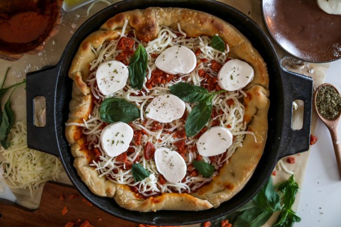 HOMEMADE PEPPERONI LOVER'S DEEP DISH PIZZA