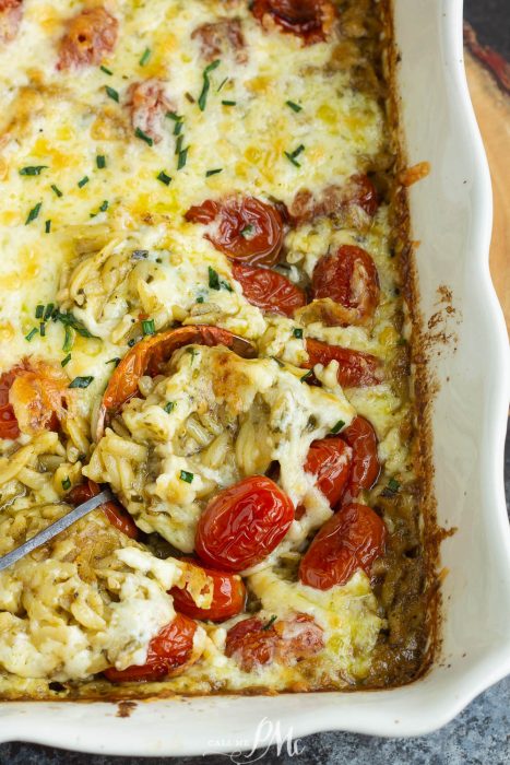 ONE PAN BAKED CAPRESE ORZO