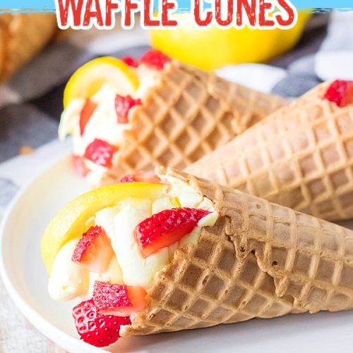 Mini Cheesecake Waffle Cones