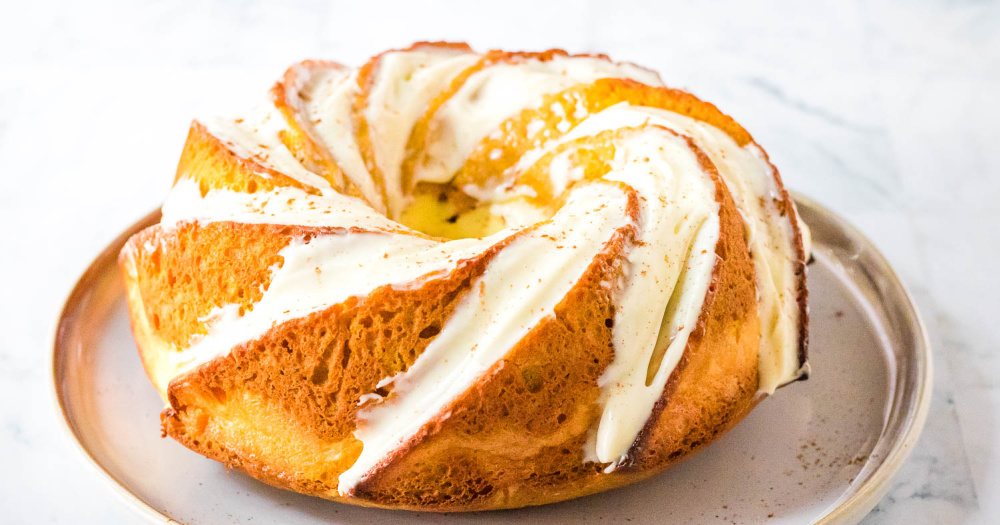 Cinnamon Swirl Cream Cheese Bundt cake - MyYellowApron