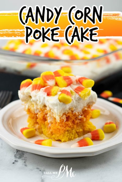 CANDY CORN POKE CAKE