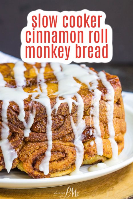 Slow Cooker Cinnamon Roll Monkey Bread