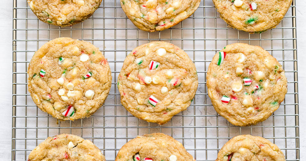 Chocolate Chip Cookie Cake with M&M's - Fun & Festive - That Skinny Chick  Can Bake