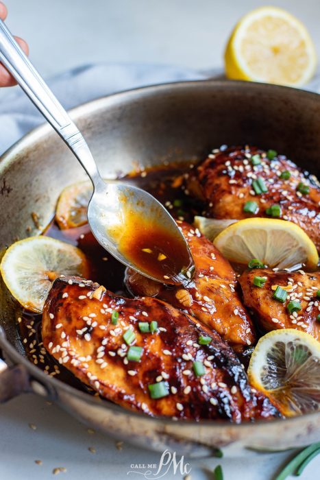 Honey Garlic Sriracha Skillet Chicken