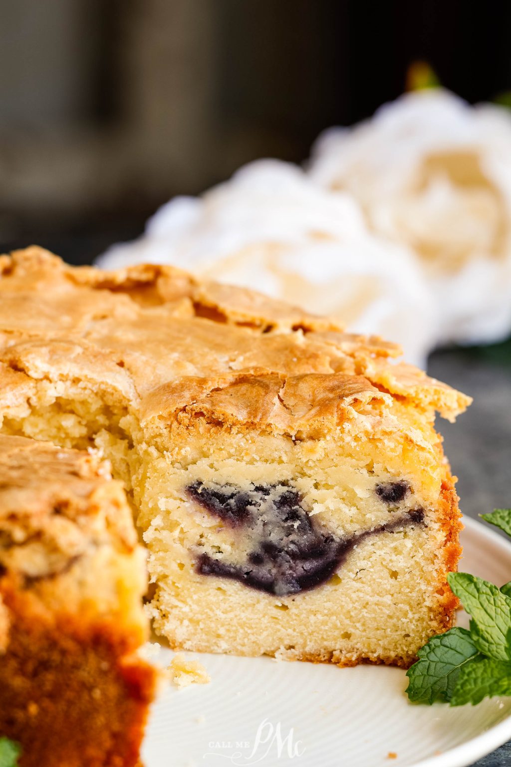 Blueberry Swirl Pound Cake With Lemon Glaze