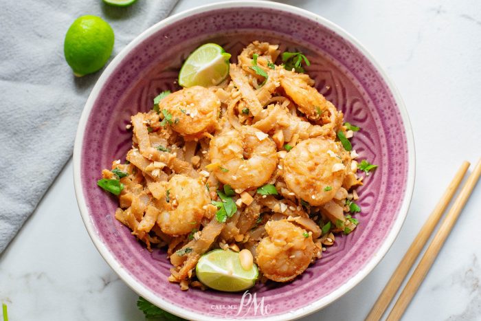 Shrimp Pad Thai with Peanut Sauce