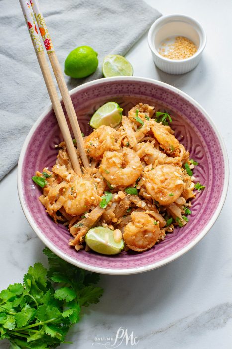 Shrimp Pad Thai with Peanut Sauce