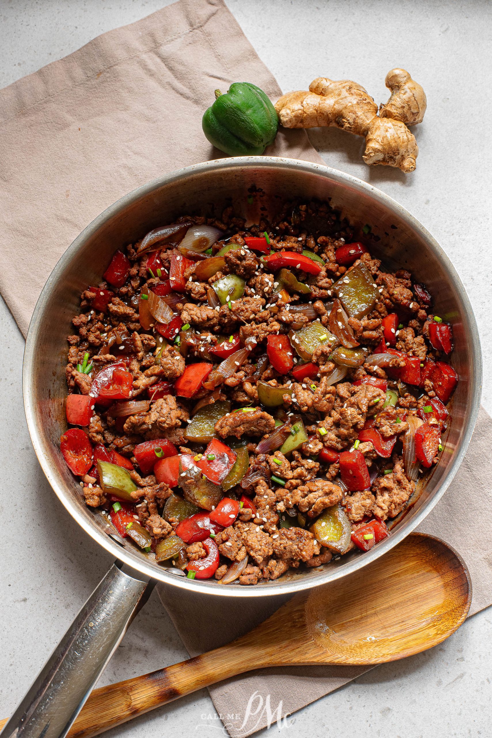 Ginger Ground Beef Stir Fry