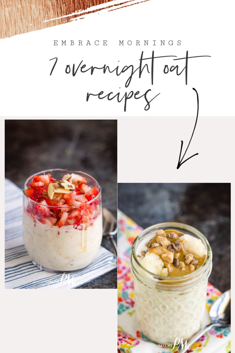collage of two jars with overnight oats