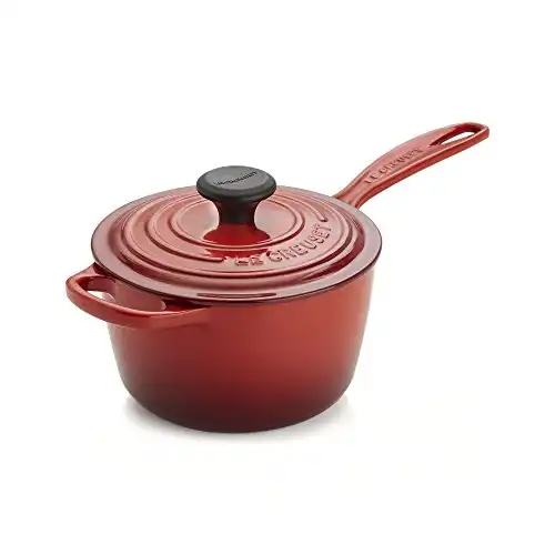 Le Creuset Enameled Cast Iron Signature Saucepan, 1.75 qt., Cerise