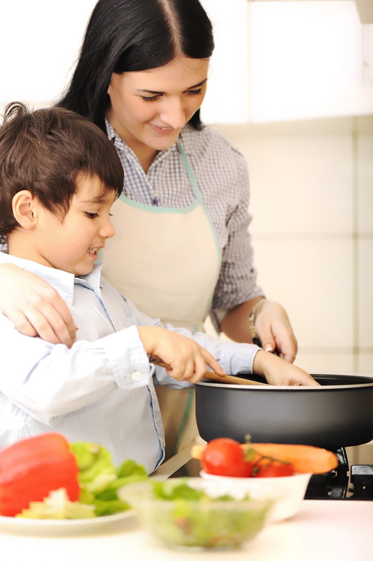 Simple steps to get kids cooking at home