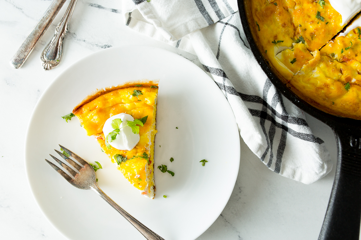 Cast Iron Mexican Frittata with Pico de Gallo