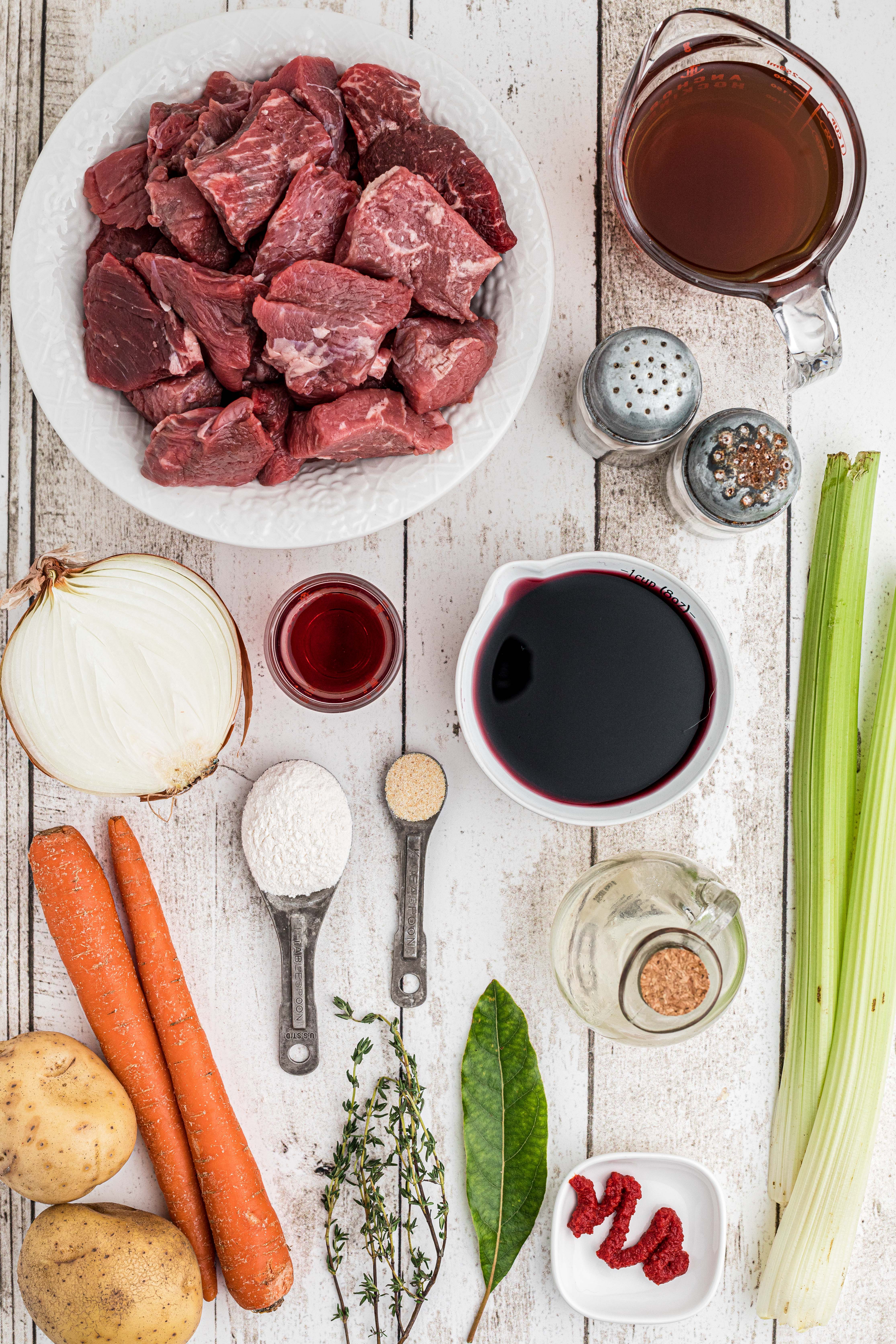 ingredients on a table